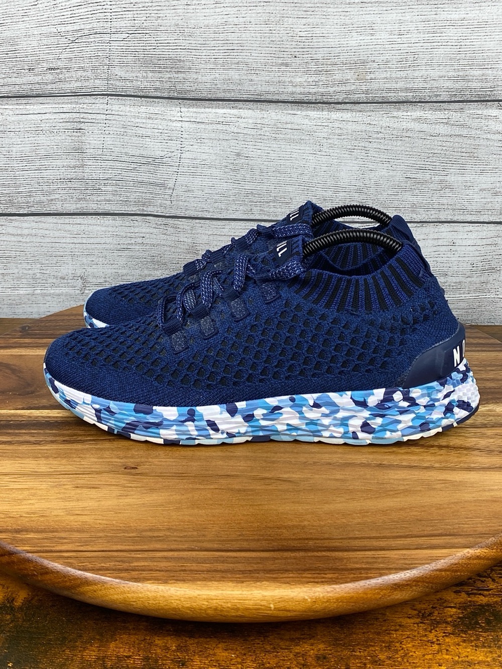 NOBULL Allday Knit Navy Blue Camo Running Shoes Women’s Sneaker Size 9.5